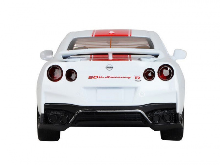 Фото Машина "АВТОПАНОРАМА" Nissan GT-R (R35), 1/32, белый, свет, звук, в/к 18*9*13,5 см | Инномарт