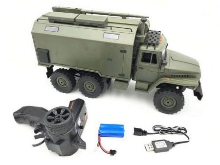 Фото Радиоуправляемая машина WPL военный грузовик B-36 (зеленый) 6WD 2.4G 1/16 RTR | Инномарт