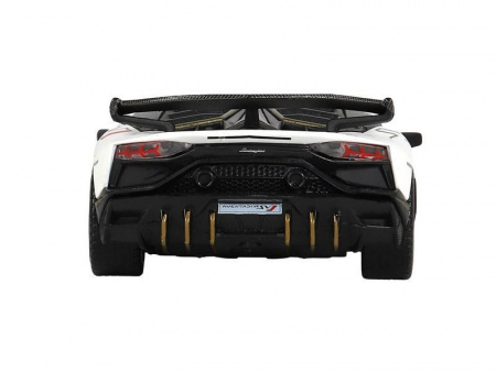 Фото Машина "АВТОПАНОРАМА" Lamborghini SVJ, белый, 1/32, свет, звук, инерция, в/к 17,5*12,5*6,5 см | Инномарт