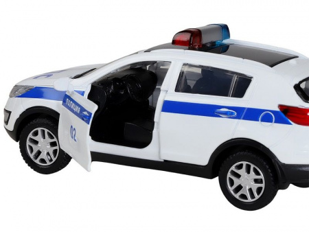 Фото Машина "АВТОПАНОРАМА" KIA SPORTAGE R, Полиция, 1/39, инерция, откр. двери, в/к 17,5*12,5*6,5 см | Инномарт