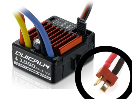 Фото Коллекторный регулятор Hobbywing QUICRUN-WP-1060-BRUSHED-SBE-T-PLUG (60A-360A, 1/10) | Инномарт