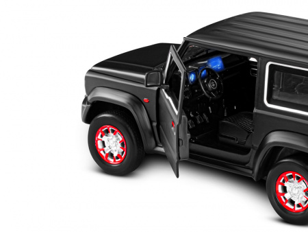 Фото Машина "АВТОПАНОРАМА" Suzuki Jimny, 1/18, черный, свет, звук, в/к 24,5х12,5х10,5 см | Инномарт