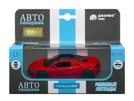 Фото Машина "АВТОПАНОРАМА" Honda Acura NSX, красный, 1/38, инерция, в/к 17,5*12,5*6,5 см | Инномарт