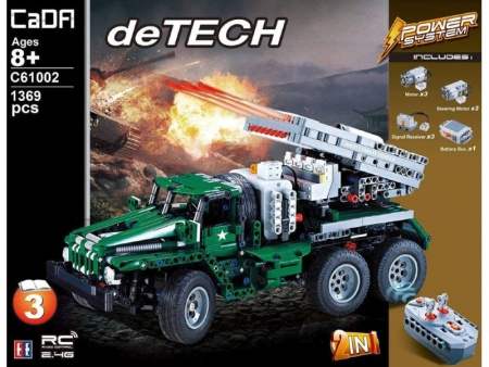 Фото Радиоуправляемый конструктор CaDA deTech боевая машина "Катюша" 2 в 1 (1369 деталей) | Инномарт