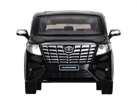 Фото Машина "АВТОПАНОРАМА" Toyota Alphard, 1/29, черный, откр. двери, свет, звук, в/к 20*10*11 см | Инномарт
