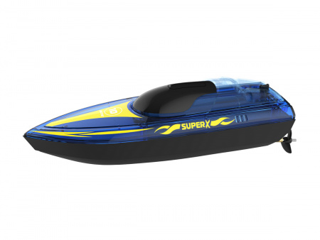 Фото Радиоуправляемый катер Flytec V555 (голубой) с подсветкой 2.4G RTR | Инномарт