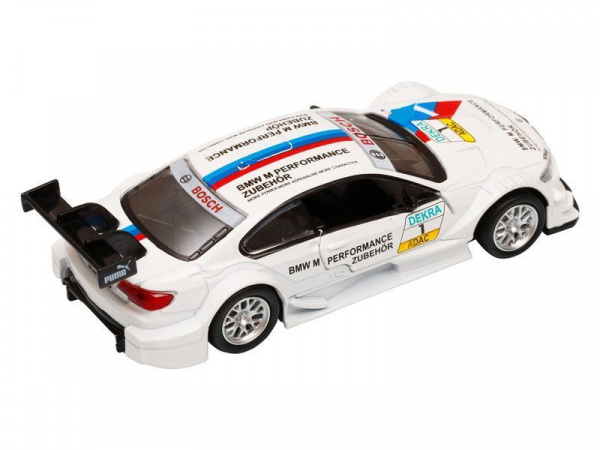 Машина "АВТОПАНОРАМА" BMW M3 DTM, 1/42, белый, инерция, откр. двери, в/к 17,5*12,5*6,5 см | Инномарт