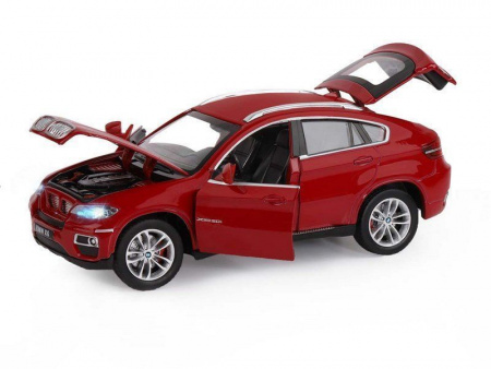 Фото Машина "АВТОПАНОРАМА" BMW X6, бордовый, 1/26, в/к 24,5*12,5*10,5 см | Инномарт