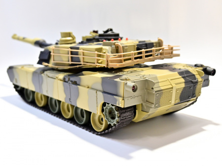 Фото Радиоуправляемый танк Heng Long HL3816-01 1/24 Battle M1A1 ABRAMS, стреляет шариками, RTR | Инномарт