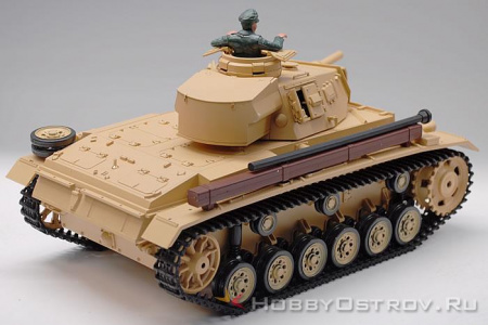 Фото Р/У танк Heng Long 1/16 Panzerkampfwagen III (Германия) 2.4G RTR песочный | Инномарт