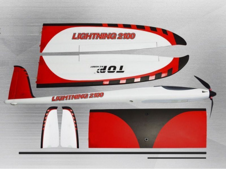Фото Радиоуправляемый планер Top RC Lightning 2100 (Propeller Power System) 2100мм 2.4G 4-ch LiPo RTF | Инномарт