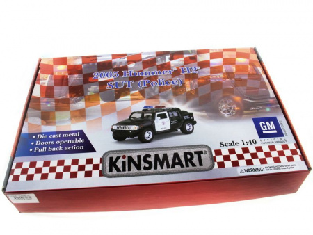 Фото Машина Kinsmart 1:40 Hummer H2 Police инерция (1/12шт.) б/к | Инномарт