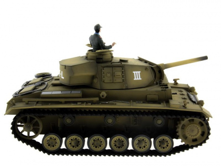 Фото Р/У танк Taigen 1/16 Panzerkampfwagen III (Германия) PRO (для ИК танкового боя) 2.4G RTR | Инномарт
