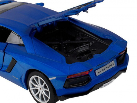 Фото Машина "АВТОПАНОРАМА" Lamborghini Aventador Coupé, 1/24, синий, свет, звук, в/к 24,5*12,5*10,5 см | Инномарт
