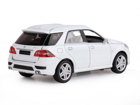 Фото Машина "АВТОПАНОРАМА" Mercedes-Benz ML63 AMG, белый, 1/32, свет, звук, инерция, в/к 17,5*13,5*9 см | Инномарт