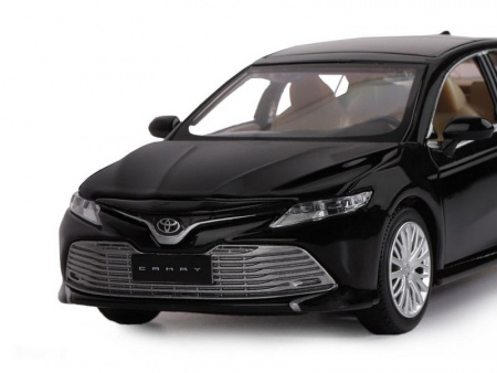 Фото Машина "АВТОПАНОРАМА" Toyota Camry, черный, 1/32, свет, звук, инерция, в/к 17,5*13,5*9 см | Инномарт