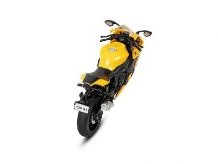 Фото Мотоцикл "АВТОПАНОРАМА" YAMAHA YZF-R1, 1/18, металл, желтый, свободный ход колес | Инномарт