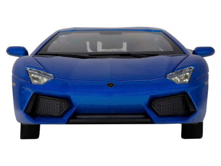 Фото Машина "АВТОПАНОРАМА" Lamborghini Aventador Coupé, 1/24, синий, свет, звук, в/к 24,5*12,5*10,5 см | Инномарт