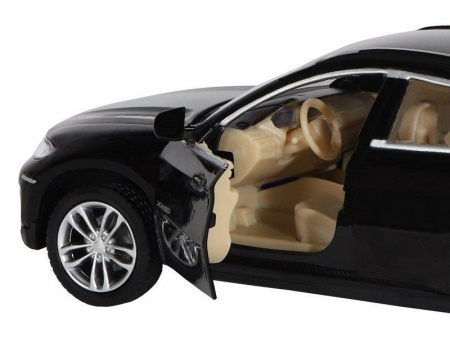 Фото Машина "АВТОПАНОРАМА" BMW X6, черный, 1/32, свет, звук, инерция, в/к 17,5*13,5*9 см | Инномарт