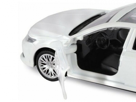 Фото Машина "АВТОПАНОРАМА" Toyota Camry, белый, 1/43, откр. двери, инерция, в/к 17,5*12,5*6,5 см | Инномарт