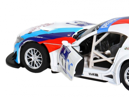 Фото Машина "АВТОПАНОРАМА" BMW Z4 GT3, белый, 1/32, свет, звук, инерция, в/к 17,5*13,5*9 см | Инномарт