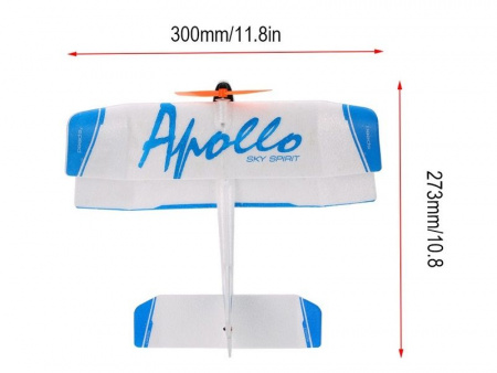 Фото Р/У самолет Feilun Apollo 300мм Mini Indoor Biplane 2.4G 2-ch RTF | Инномарт