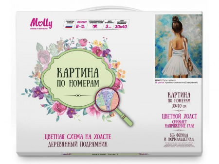 Фото Картина по номерам с цветной схемой на холсте 30х40 Путь к успеху (19 цветов) | Инномарт