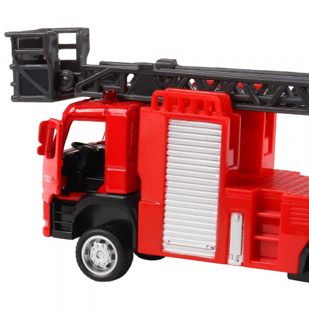 Фото Машина "АВТОПАНОРАМА" VOLVO FM "Пожарная служба", красный, 1/72, инерция, в/к 17,5*13*6,5 см | Инномарт