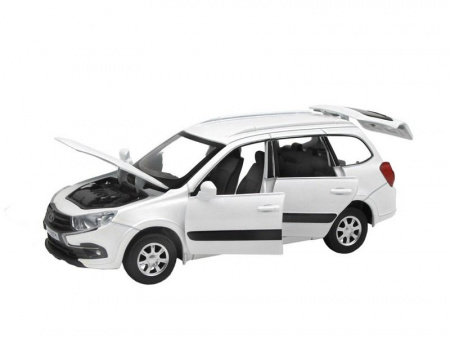Фото Машина "АВТОПАНОРАМА" LADA GRANTA CROSS, белый, 1/24, свет, звук, инерция, в/к 24,5*12,5*10,5 см | Инномарт