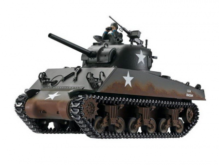 Фото Р/У танк Torro Sherman M4A3, 1/16 2.4G, ВВ-пушка, деревянная коробка | Инномарт