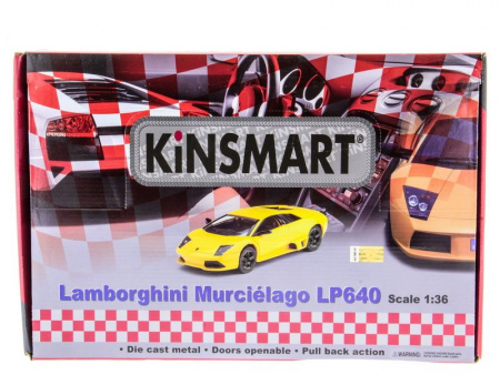 Фото Машина Kinsmart LAMBORGHINI MURCIELAGO LP640 инерция (1/12шт.) 1:36 б/к | Инномарт