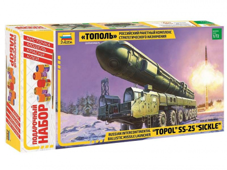 Фото Сборная модель ZVEZDA Российский РКСН "Тополь", подарочный набор, 1/72 | Инномарт