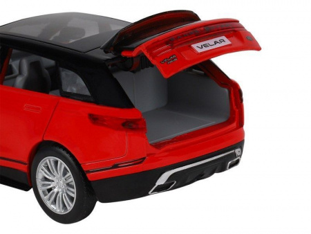 Фото Машина "АВТОПАНОРАМА" Range Rover Velar, красный, 1/32, свет, звук, инерция, в/к 17,5*12,5*6,5 | Инномарт