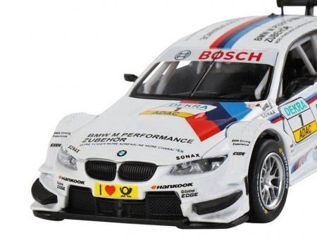 Фото Машина "АВТОПАНОРАМА" BMW M3 DTM, белый, 1/32, свет, звук, инерция, в/к 17,5*13,5*9 см | Инномарт