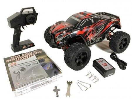 Фото Радиоуправляемый монстр Remo Hobby MMAX PRO UPGRADE (красный) 4WD 2.4G 1/10 RTR | Инномарт