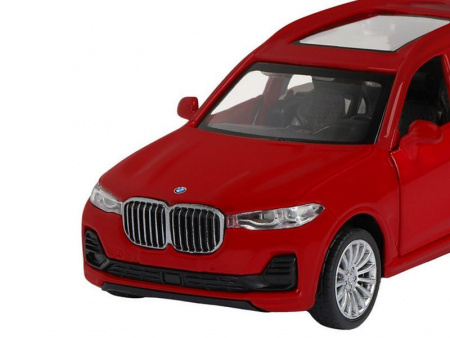 Фото Машина "АВТОПАНОРАМА" BMW X7, 1/44, красный металлик, откр. двери, в/к 17,5*12,5*6,5 см | Инномарт
