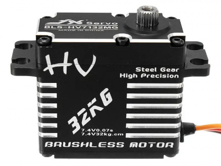 Фото Сервомашинка цифровая JX Servo BLS-HV7132MG (71г/32.5/0.07/7.4V) бесколлекторная, Full metal | Инномарт