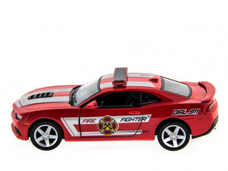 Фото Машина Kinsmart 1:38 Chevrolet Camaro 2014 (Police/Fire) инерция (1/12шт.) б/к | Инномарт
