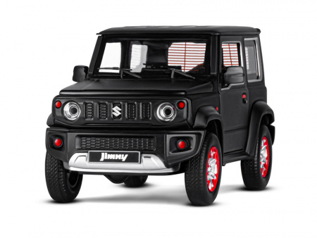Фото Машина "АВТОПАНОРАМА" Suzuki Jimny, 1/18, черный, свет, звук, в/к 24,5х12,5х10,5 см | Инномарт