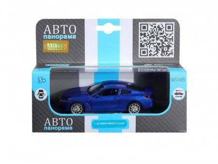 Фото Машина "АВТОПАНОРАМА" BMW M850i Coupé, 1/44, синий, инерция, откр. двери, в/к 17,5*12,5*6,5 см | Инномарт