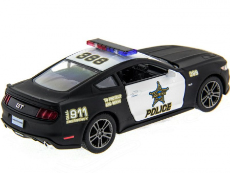 Фото Машина Kinsmart 1:38 Ford Mustang GT 2015 (Police) инерция (1/12шт.) б/к | Инномарт