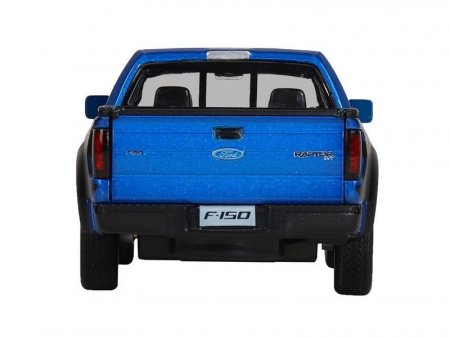Фото Машина "АВТОПАНОРАМА" Ford F-150 SVT Raptor, синий, 1/34, свет, звук, инерция, в/к 20*10*11 см | Инномарт