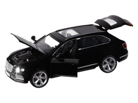 Фото Машина "АВТОПАНОРАМА" Bentley Bentayga, черный, 1/34, свет, звук, инерция, в/к 17,5*13,5*9 см | Инномарт