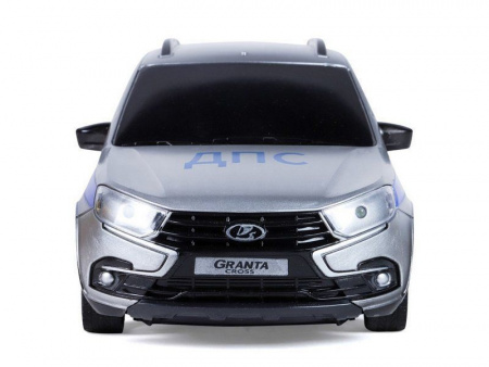Фото Радиоуправляемая машина AUTODRIVE Lada Granta полиция, 1/16, серебристый, 40MHz, в/к 34*15*13,5см | Инномарт