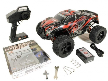 Фото Радиоуправляемый монстр Remo Hobby MMAX Brushless UPGRADE (красный) 4WD 2.4G 1/10 RTR | Инномарт