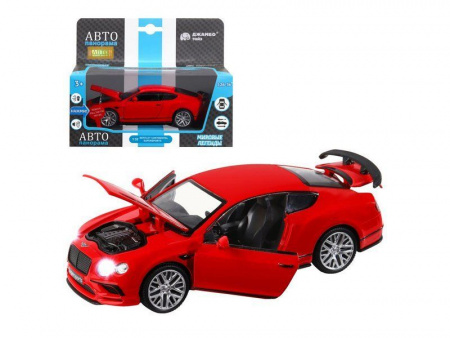 Фото Машина "АВТОПАНОРАМА" Bentley Continental GT Supersports, красный, 1/32, в/к 17,5*12,5*6,5 см | Инномарт