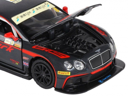 Фото Машина "АВТОПАНОРАМА" Bentley Continental GT3, черный, 1/32, в/к 17,5*13,5*9 см | Инномарт