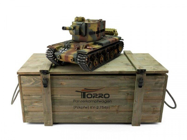 Радиоуправляемый танк Torro KV-2 1/16 ВВ-пушка, дым, зеленый V3.0 2.4G RTR | Инномарт