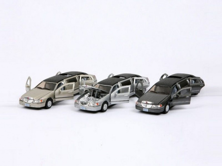 Фото Машина Kinsmart "Lincoln Town Car Stretch Limousine" инерция (1/6шт.) 1:38 б/к | Инномарт