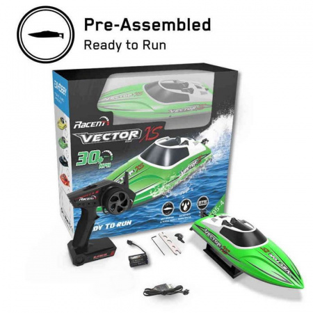 Фото Радиоуправляемый катер Volantex RC Vector S зелёный Brushless 2.4G LiPo RTR | Инномарт